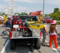 The touch-a-truck event at christiansburg in the summertime