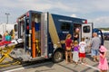 The touch-a-truck event at christiansburg in the summertime