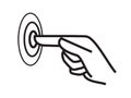 Touch vector icon, hand finger tap. Screen choose click and push touch pointer