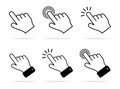 Touch vector icon set. Illustration isolated for graphic and web design. Cursor pointer computer mouse icon. Click cursor - stock Royalty Free Stock Photo
