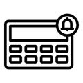 Touch video intercom icon outline vector. Phone bell