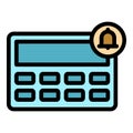 Touch video intercom icon vector flat Royalty Free Stock Photo