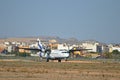 Aircraft Plane Touchdown At Alicante Airport Royalty Free Stock Photo