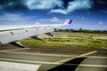 Touchdown at Honolulu Airport Royalty Free Stock Photo