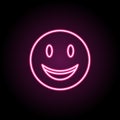 Touching neon icon. Simple thin line, outline vector of emoji icons for ui and ux, website or mobile application Royalty Free Stock Photo