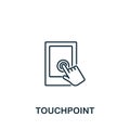 Touchpoint icon from customer service collection. Simple line element Touchpoint symbol for templates, web design and infographics