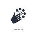 Touchpoint icon. simple element illustration. isolated trendy filled touchpoint icon on white background. can be used for web,