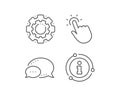 Touchpoint line icon. Click here sign. Vector