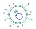 Touchpoint line icon. Click here sign. Vector