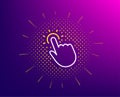 Touchpoint line icon. Click here sign. Vector