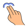 Touchscreen gesture color icon