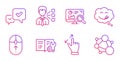 Touchscreen gesture, Engineering documentation and Third party icons set. Vector