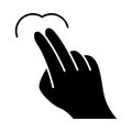 Touchscreen gesture glyph icon