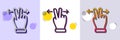 Touchscreen gesture line icon. Slide arrow sign. Swipe action. Halftone dotted pattern. Vector