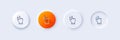 Touchscreen gesture line icon. Slide down arrow sign. Swipe action. Line icons. Vector