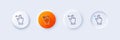 Touchscreen gesture line icon. Slide left arrow sign. Swipe action. Line icons. Vector