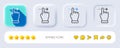 Touchscreen gesture line icon. Slide right arrow sign. Swipe action. Neumorphic buttons. Vector