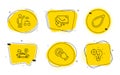 Algorithm, Computer mouse and Pumpkin seed icons set. Touchscreen gesture, Parking security and Seo idea signs. Vector