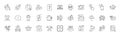 Touchscreen gesture, Street light and Shop cart line icons. For web app, printing. Line icons. Vector