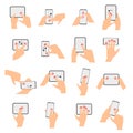 Touchscreen hand gestures collection