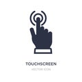 touchscreen icon on white background. Simple element illustration from Technology concept Royalty Free Stock Photo