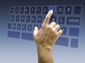 Touchscreen interface keyboard AZERTY Royalty Free Stock Photo