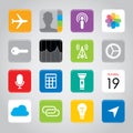 Touchscreen smart phone mobile application button icon Vector illustration