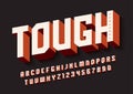 The Tough bold display font design, alphabet, typeface, letters Royalty Free Stock Photo