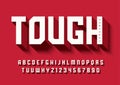 The Tough bold display font design, alphabet, typeface, letters Royalty Free Stock Photo