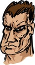 Tough brutish guy hand-drawn Royalty Free Stock Photo