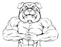 Tough bulldog mascot