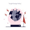 Tough foreign policy. Right-wing politics ideology principle and value. Royalty Free Stock Photo