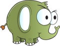 Tough Green Elephant Vector