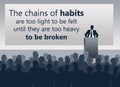 Change bad habits Royalty Free Stock Photo