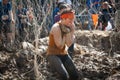 Tough Mudder: Female Racer in the Electric Obsticle