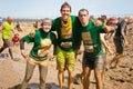 Tough Mudder: Proud Team of Racers Having Fun Royalty Free Stock Photo