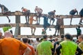 Tough Mudder: Wall Climb Challenge Royalty Free Stock Photo