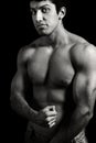 Tough young man with muscular body Royalty Free Stock Photo
