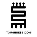 Toughness icon vector isolated on white background, logo concept Royalty Free Stock Photo