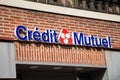 Credit Mutuel logo on Credit Mutuel store Royalty Free Stock Photo