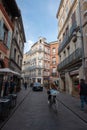 People downtown in the city of Toulouse in the summer of 2022