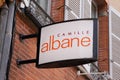 Camille albane logo brand fashion shop and text sign store on facade boutique women Royalty Free Stock Photo