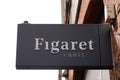 Figaret Paris logo brand and text sign boutique of french shop with collection of high-