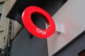 Orpi new round sign logo and brand text office real estate red store broker company