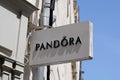 Pandora sign text store and logo brand shop on facade boutique jewellery