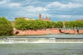 Panoramic view of Toulouse and Garonne in France