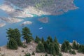 Tour Boat on Crater Lake by Wizard Island Royalty Free Stock Photo