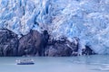 Tour boat by glacier, Alaska