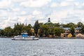 Tour boat in the harbour of Stockholm Royalty Free Stock Photo