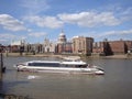 Tour boat on Thames, with St. Paul's